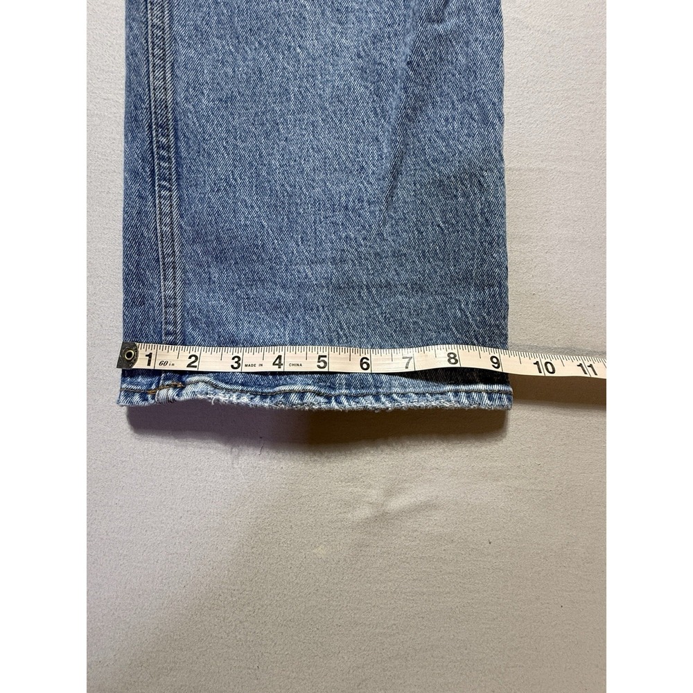 Abercrombie Fitch 90s Baggy Low Rise Light Wash Distressed Wide Leg Jeans W30 - Picture 8 of 8